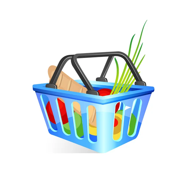 Basket with food — Stock Vector