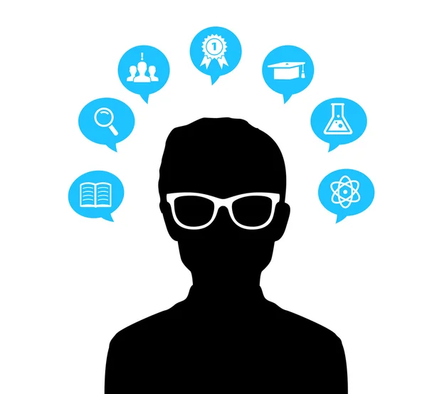 Man with glasses — Stock Vector