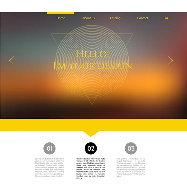 Blurred web design template — Stock Vector