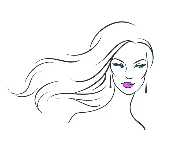 Hermosa mujer — Vector de stock