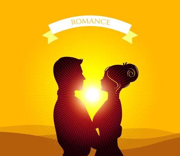 Kissing couple — Stock Vector