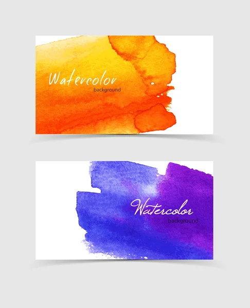 Watercolor design cards — Stock Vector