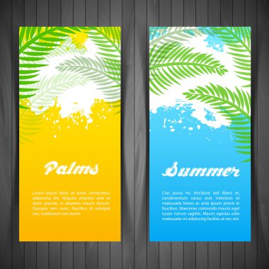 Palm siluetleri kartı