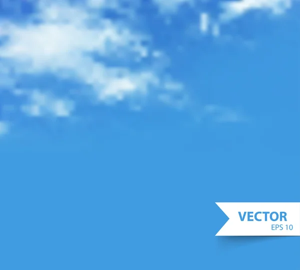 Cielo azul con nubes — Vector de stock