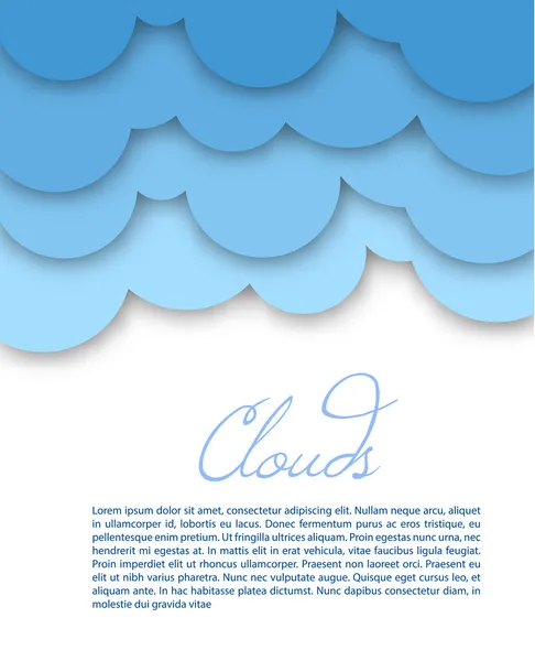 Mavi soyut bulutlar — Stok Vektör