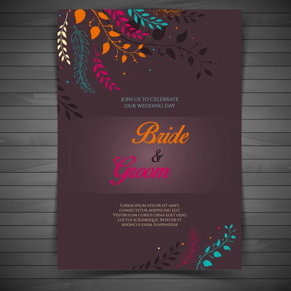 Invitation de mariage — Image vectorielle