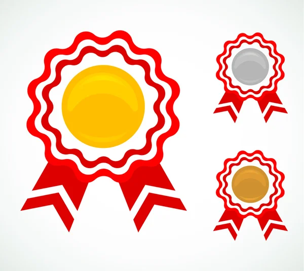 Trois médailles pour les prix — Image vectorielle