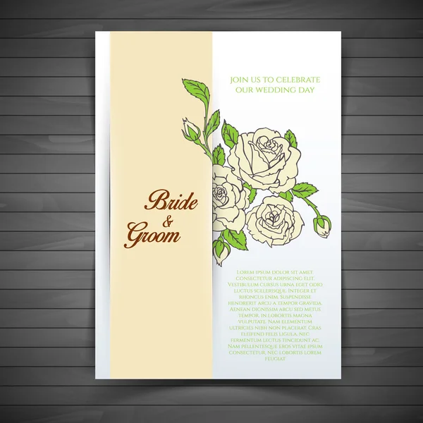 Invitation de mariage — Image vectorielle