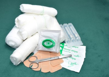 First Aid Kit Contents clipart