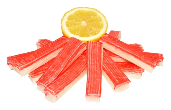 Seafood Sticks e limão — Fotografia de Stock