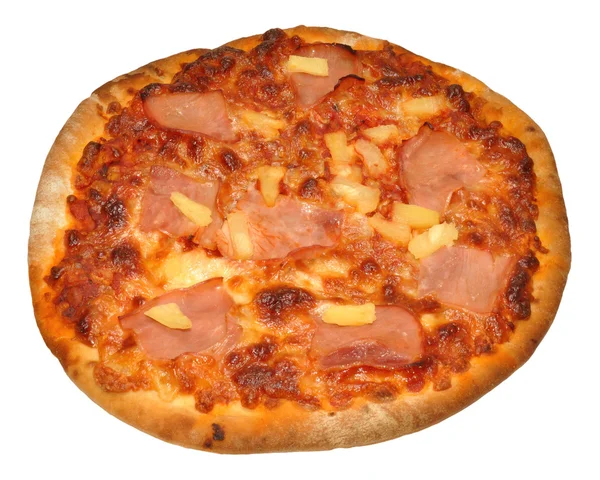 Jamón al horno de piedra y pizza de piña — Foto de Stock