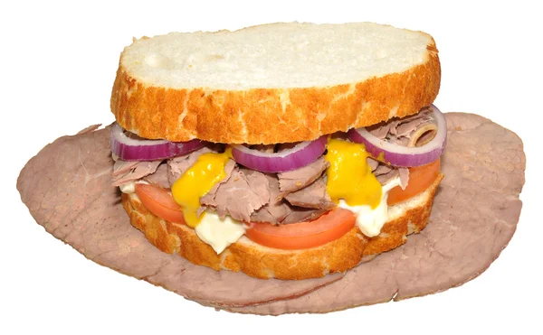 Hovězí sendvič — Stock fotografie