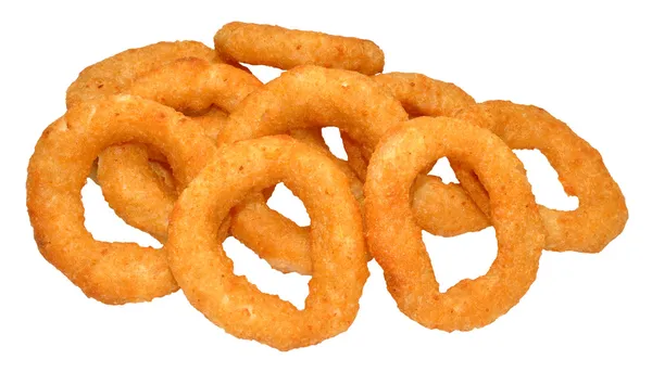 Kızarmış soğan halkaları.