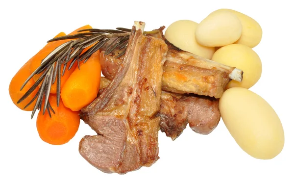Lammschnitzel vom Grill mit Rosmarinkräutern — Stockfoto