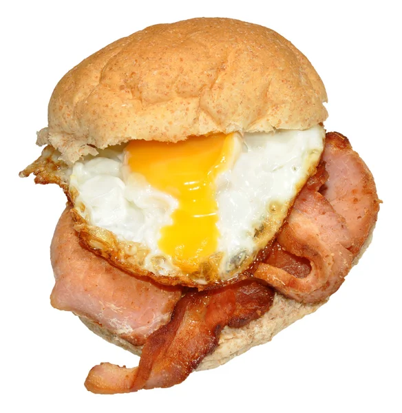 咸肉和鸡蛋三明治 — 图库照片