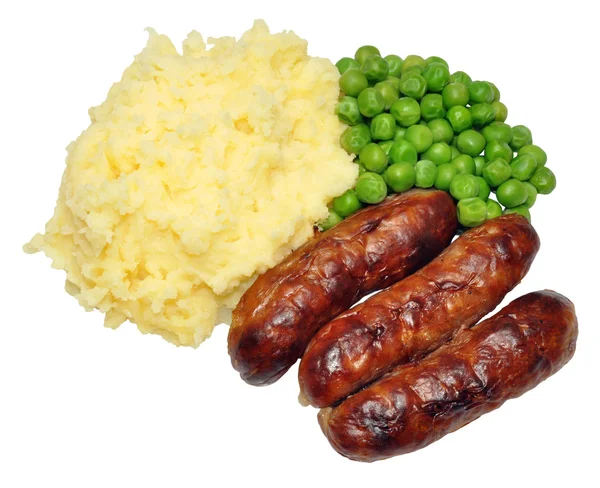 Sausages And Mashed Potato — Stock Photo, Image