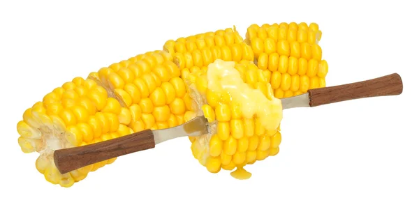 Mais auf den Maiskolbenportionen — Stockfoto