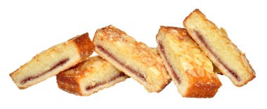 Ahududu badem pasta dilimleri