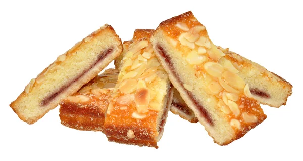 Малиновый миндальный пирог — стоковое фото