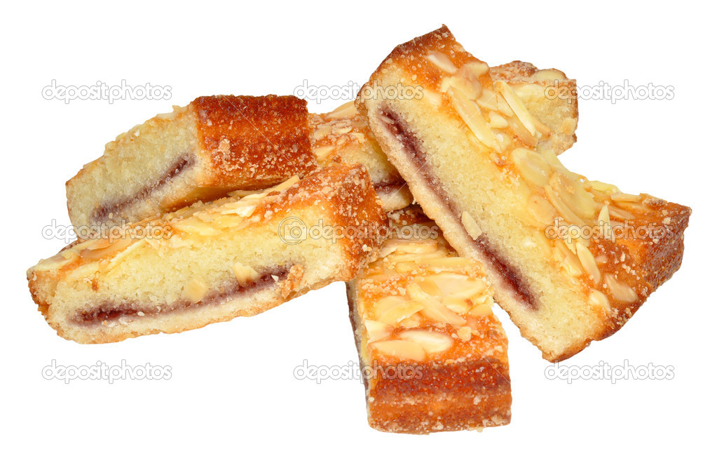 Raspberry Almond Cake Slices