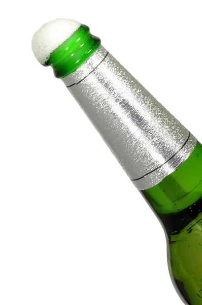 Nyitott üveg sör és hab — Stock Fotó