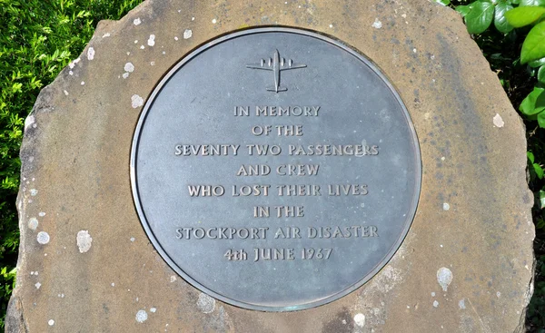 Stockport Air Disaster Memorial — Stock Photo, Image