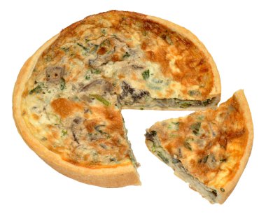 mantar, ıspanak quiche
