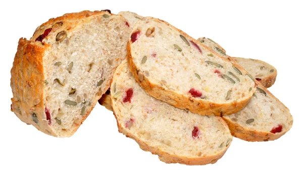 Kızılcık ve ayçiçeği tohumu ekmek ekmek — Stok fotoğraf