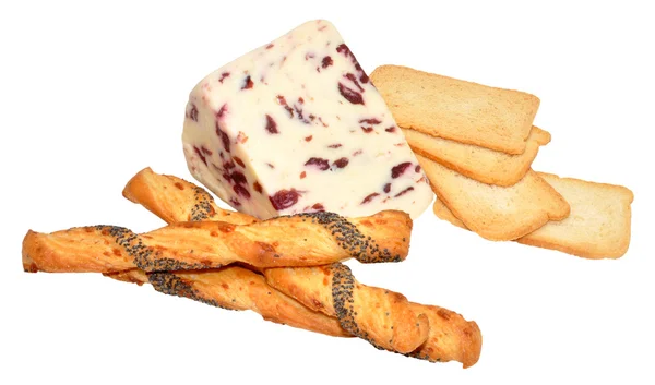 Wensleydale y queso arándano — Foto de Stock