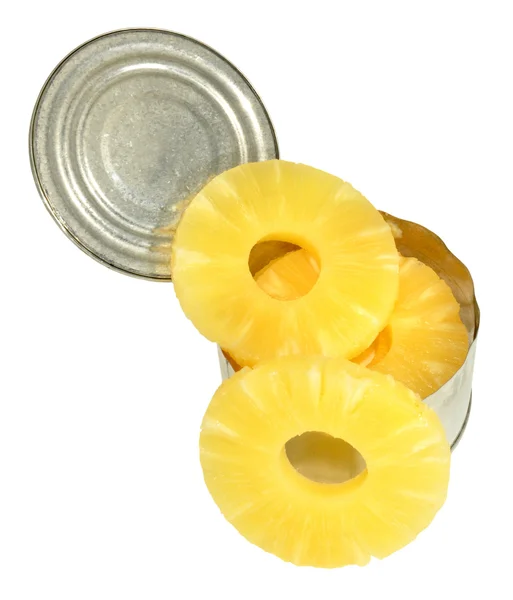 Ananasringe aus Dosen — Stockfoto