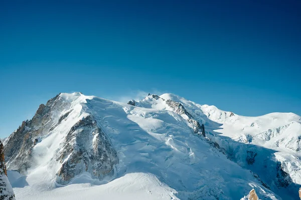 Landskap Toppen Aiguille Midi Chamonix Mont Blanc Valley Frankrike — Stockfoto