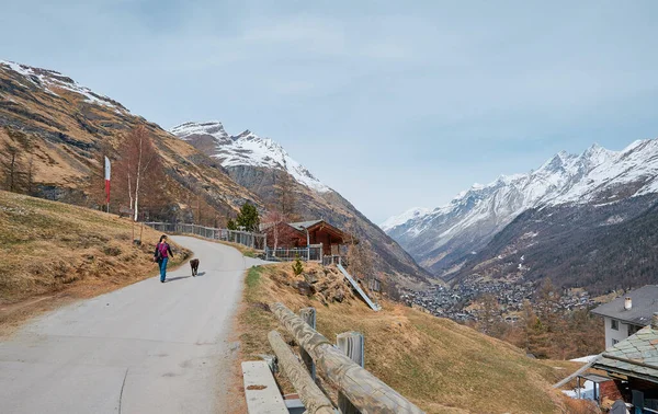 Paisaje Alrededor Del Pueblo Furi Una Pequeña Aldea Zermatt Conocida —  Fotos de Stock