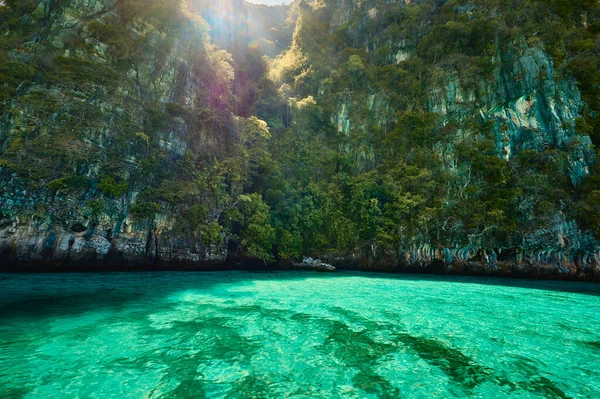 Paysage Lagune Pileh Lieu Touristique Célèbre Dans Les Îles Phi — Photo