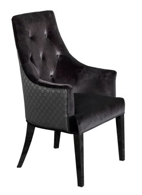 Деревянная мебель с кожаной оббивкой для дома и офиса, спальня, столовая. На белом фоне.