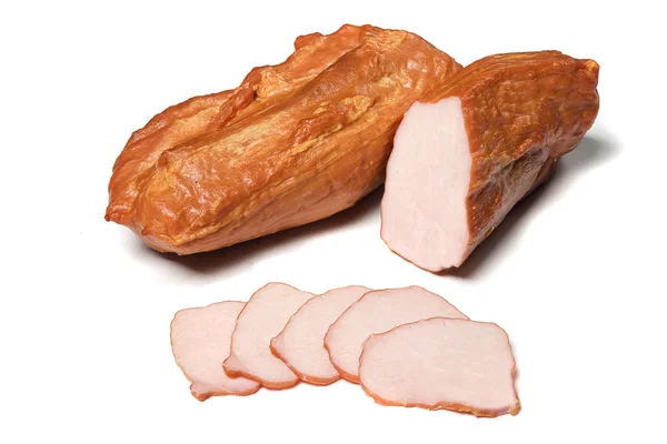 Beyaz arkaplanda sosis