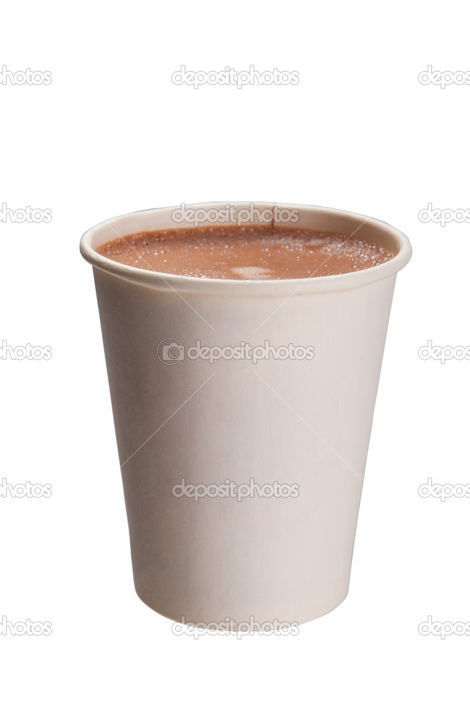 Glass paper disposable for hot drinks, white color.. Coffee, tea ...