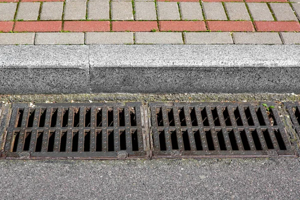 Grille Bassin Capture Treillis Système Drainage Pour Drainage Eau Pluie — Photo