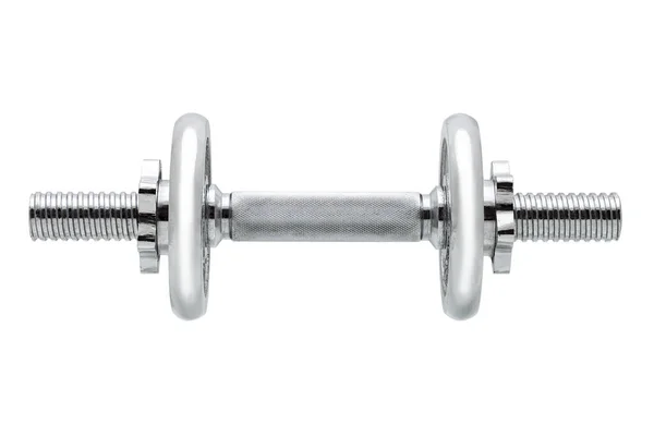 Set Adjustable Dumbbells Stainless Steel Prefabricated Accessory Consisting Threaded Rod — Fotografia de Stock