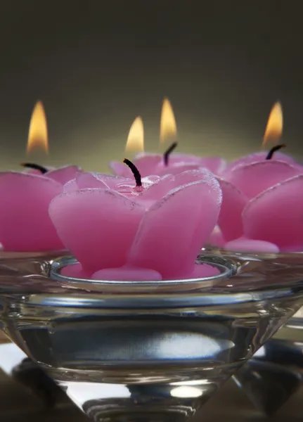 Velas decorativas rosadas — Foto de Stock