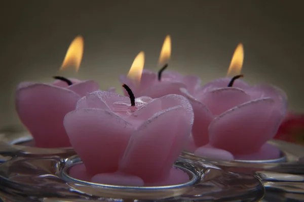 Свічі декоративні рожевий — стокове фото