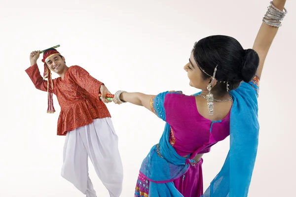 Gujarati woman dancing — Stock Photo, Image