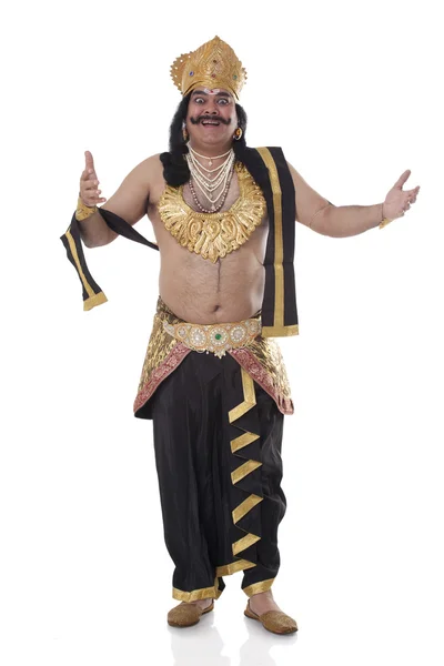 Hombre vestido como Raavan — Foto de Stock