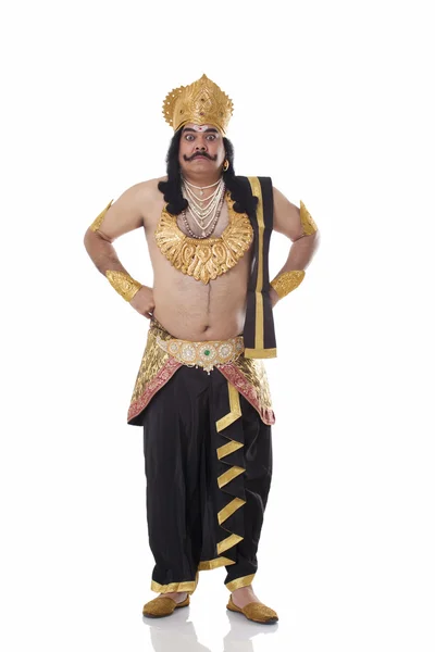 Hombre vestido como Raavan — Foto de Stock