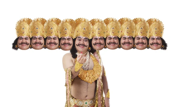 Man klädd som raavan — Stockfoto