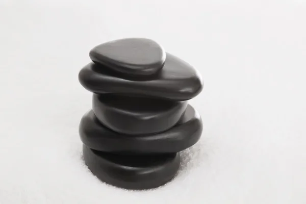 Massage stones in a row — Stock Photo, Image