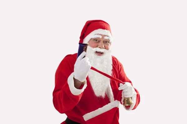 Babbo Natale mostrando cioccolato — Foto Stock