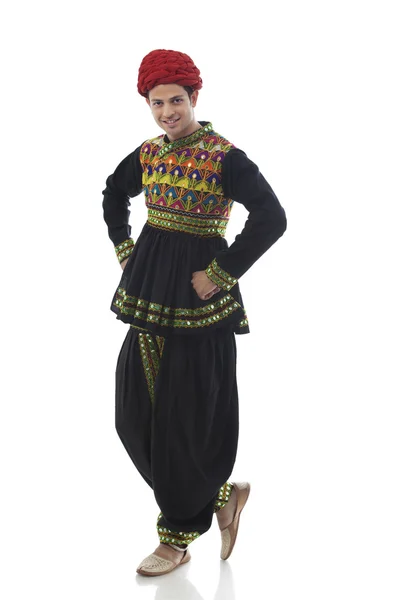 Male dandiya dancer — Stock Photo, Image
