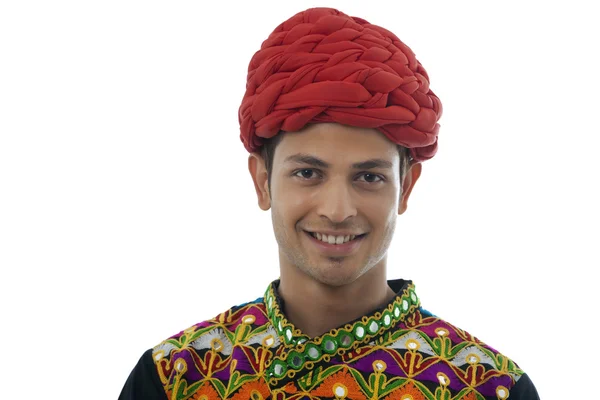 Male dandiya dancer — Stock Photo, Image