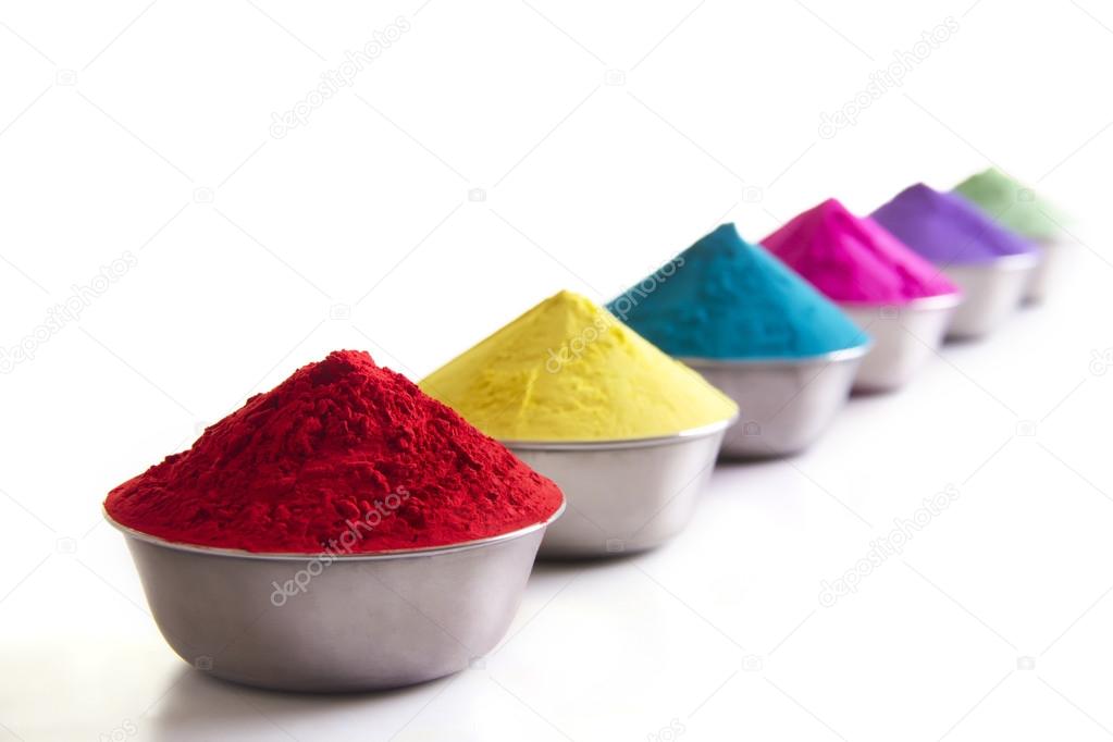 Colorful Holi powder