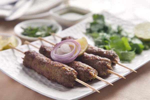 Delicioso kabab seekh — Foto de Stock